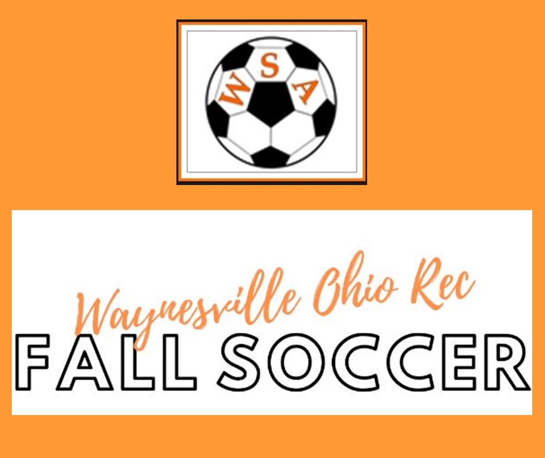 orange background with soccer ball and words